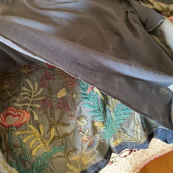 NWT Johnny WAS DENIM LYOCELL FULLY EMBROIDERED SIDE POCKET KIMONO SIZE US L … - Picture 12 of 15